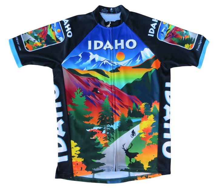 Washington Mt Rainier Mens M Cycling Jersey Kathy Sarns Art Free Spirit Wear