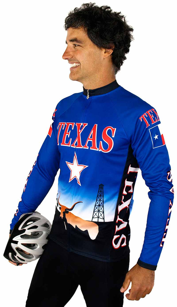 Texas Long Sleeve Bike Jersey - Closeout - Free Spirit Bike Jerseys