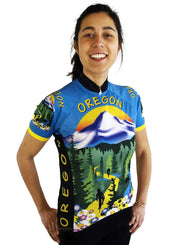 Womens Oregon Bike Jersey - Free Spirit Bike Jerseys