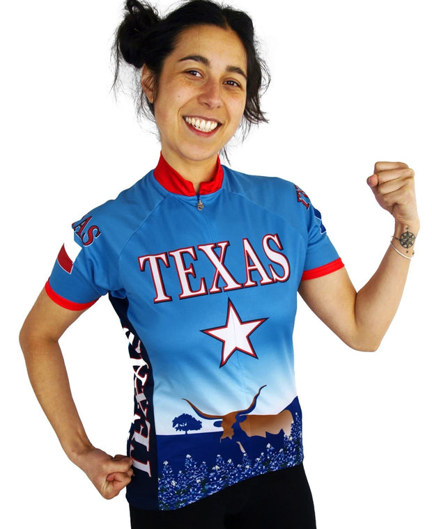 Womens Texas Bike Jersey - Free Spirit Bike Jerseys