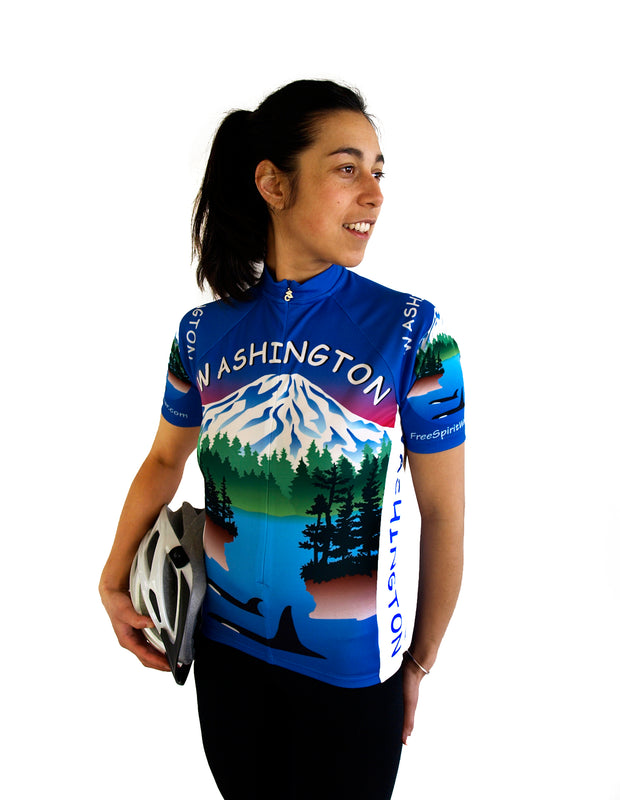 Womens Washington Cycling Jersey - Free Spirit Bike Jerseys