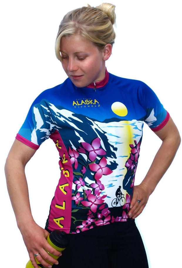 Womens Alaska Fireweed Jersey - Free Spirit Bike Jerseys