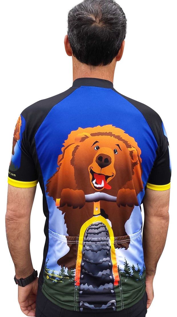 Bear on Bike Jersey - Wordless - Free Spirit Bike Jerseys