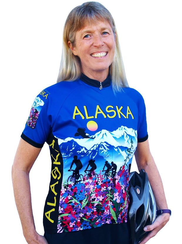 Womens Alaska Flower Jersey - Free Spirit Bike Jerseys