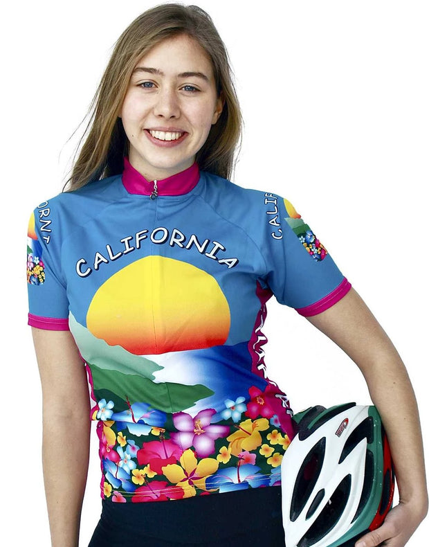 Womens California Bike Jersey - Free Spirit Bike Jerseys